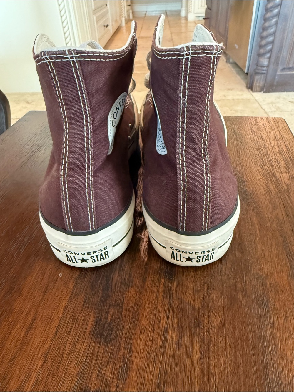 Converse High Top Sneakers in Dark Brown - Picture 3 of 6